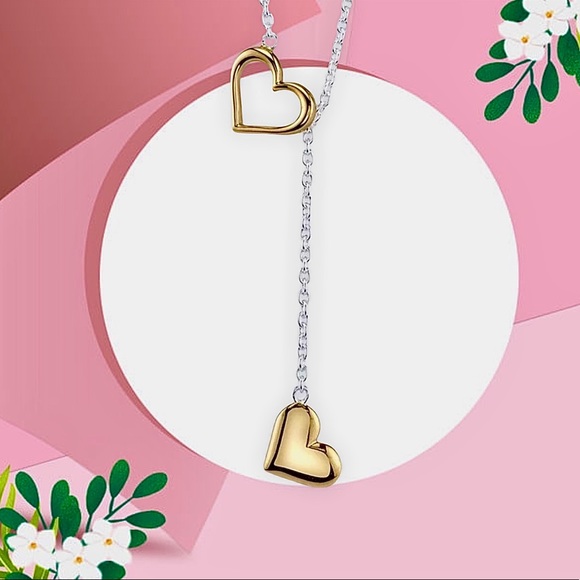 Unwritten Sterling Silver Gold Two-Tone Necklace - Picture 2 of 4